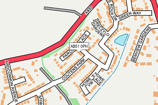 AB51 0PH map - OS OpenMap – Local (Ordnance Survey)