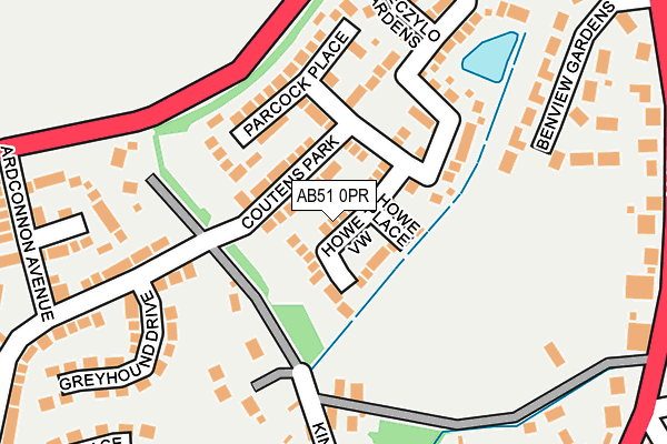 AB51 0PR map - OS OpenMap – Local (Ordnance Survey)