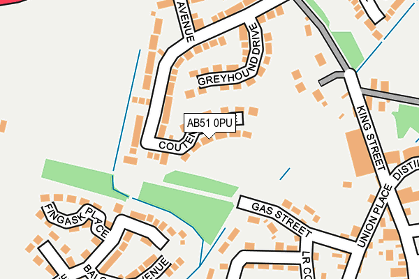 AB51 0PU map - OS OpenMap – Local (Ordnance Survey)