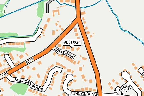 AB51 0QF map - OS OpenMap – Local (Ordnance Survey)