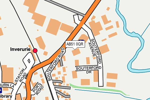 AB51 0QR map - OS OpenMap – Local (Ordnance Survey)