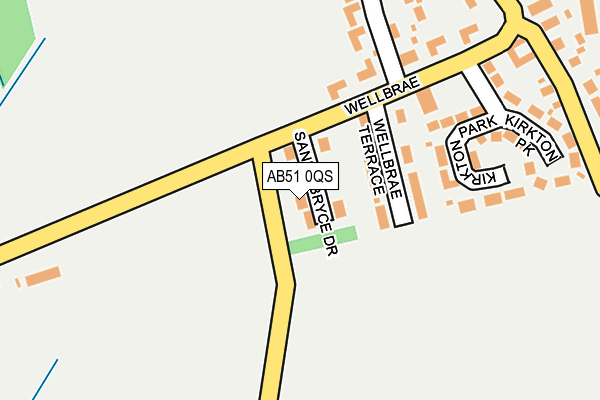 AB51 0QS map - OS OpenMap – Local (Ordnance Survey)