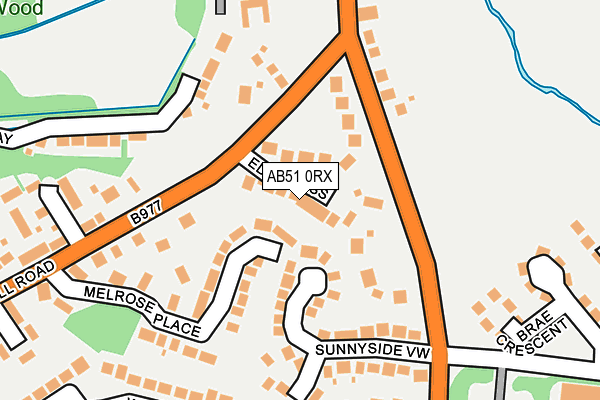 AB51 0RX map - OS OpenMap – Local (Ordnance Survey)
