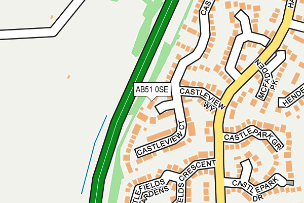 AB51 0SE map - OS OpenMap – Local (Ordnance Survey)
