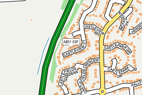 AB51 0SF map - OS OpenMap – Local (Ordnance Survey)