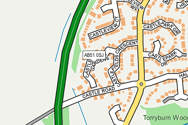 AB51 0SJ map - OS OpenMap – Local (Ordnance Survey)