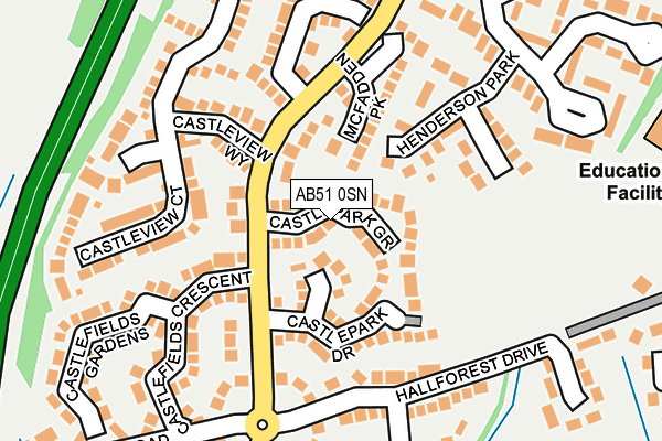 AB51 0SN map - OS OpenMap – Local (Ordnance Survey)
