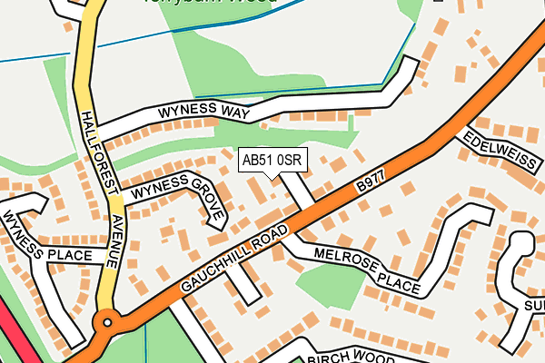 AB51 0SR map - OS OpenMap – Local (Ordnance Survey)