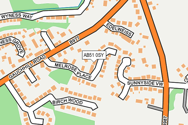 AB51 0SY map - OS OpenMap – Local (Ordnance Survey)