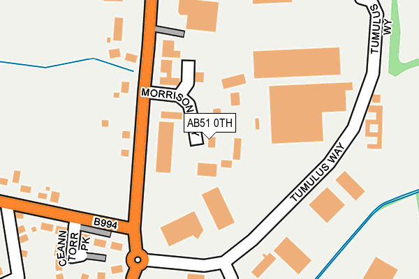 AB51 0TH map - OS OpenMap – Local (Ordnance Survey)