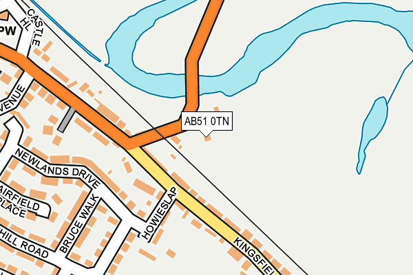 AB51 0TN map - OS OpenMap – Local (Ordnance Survey)
