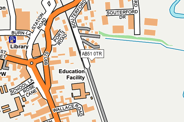 AB51 0TR map - OS OpenMap – Local (Ordnance Survey)