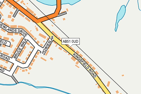 AB51 0UD map - OS OpenMap – Local (Ordnance Survey)