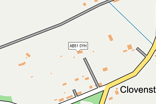 AB51 0YH map - OS OpenMap – Local (Ordnance Survey)