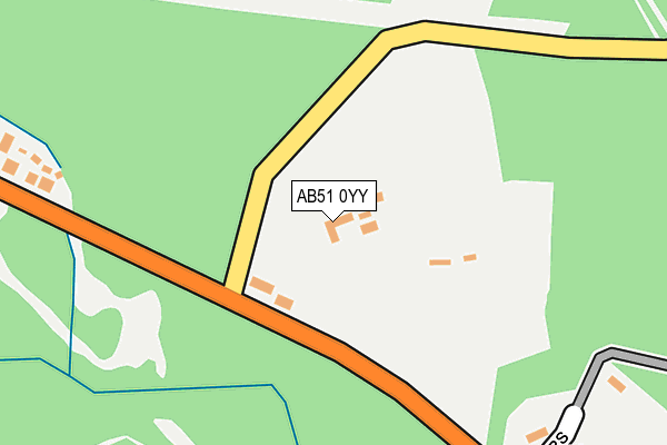 AB51 0YY map - OS OpenMap – Local (Ordnance Survey)