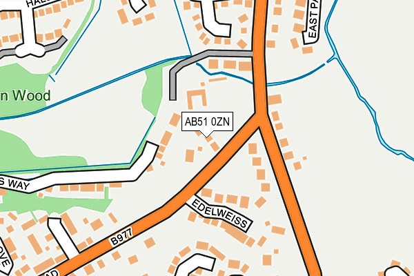 AB51 0ZN map - OS OpenMap – Local (Ordnance Survey)