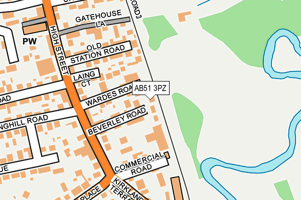 AB51 3PZ map - OS OpenMap – Local (Ordnance Survey)