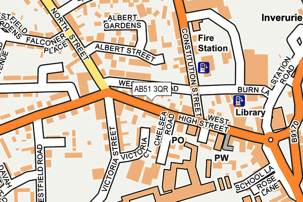 AB51 3QR map - OS OpenMap – Local (Ordnance Survey)