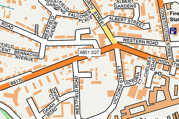 AB51 3QT map - OS OpenMap – Local (Ordnance Survey)