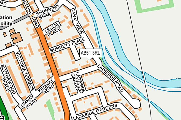 AB51 3RL map - OS OpenMap – Local (Ordnance Survey)