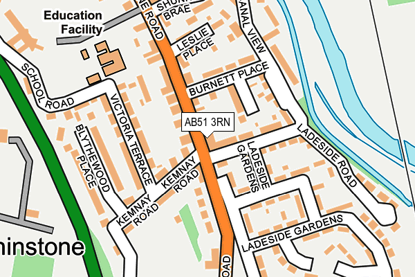 AB51 3RN map - OS OpenMap – Local (Ordnance Survey)