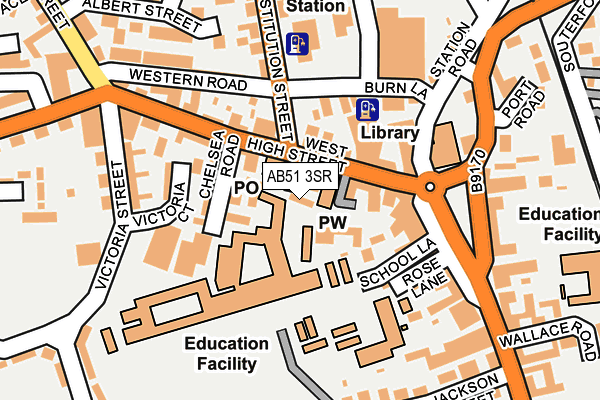AB51 3SR map - OS OpenMap – Local (Ordnance Survey)