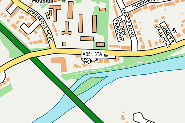 AB51 3TA map - OS OpenMap – Local (Ordnance Survey)