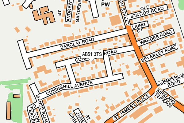 AB51 3TS map - OS OpenMap – Local (Ordnance Survey)