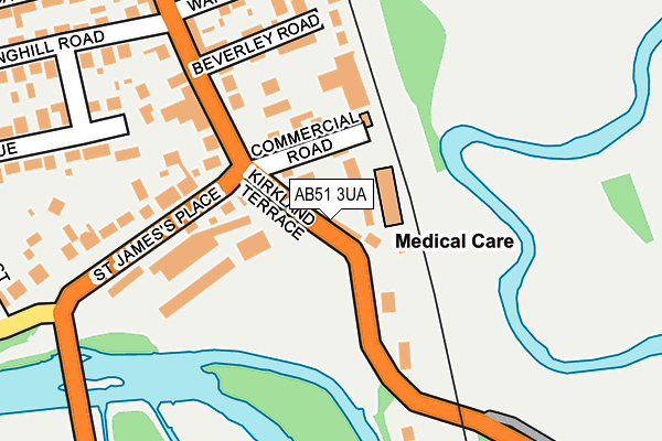 AB51 3UA map - OS OpenMap – Local (Ordnance Survey)