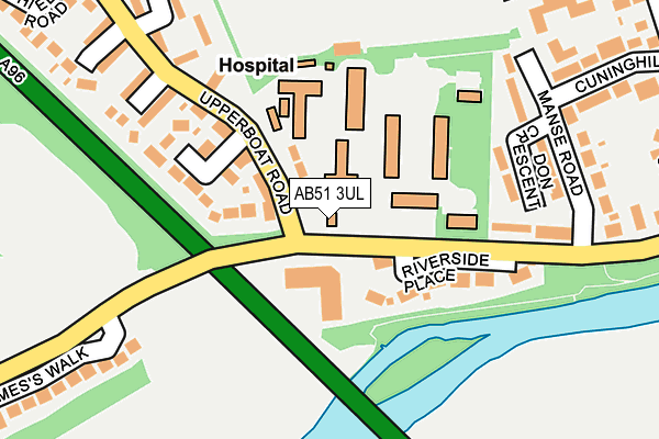 AB51 3UL map - OS OpenMap – Local (Ordnance Survey)