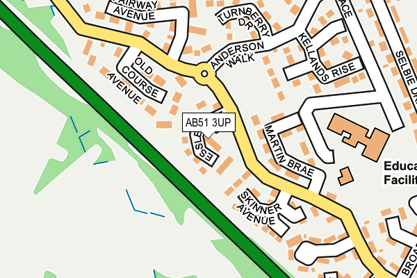 AB51 3UP map - OS OpenMap – Local (Ordnance Survey)