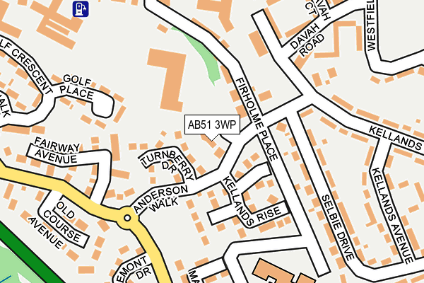 AB51 3WP map - OS OpenMap – Local (Ordnance Survey)