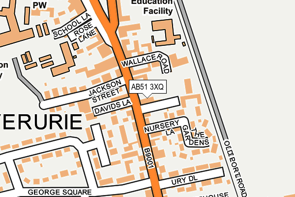 AB51 3XQ map - OS OpenMap – Local (Ordnance Survey)