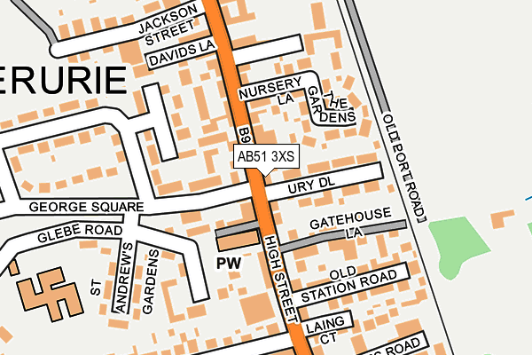 AB51 3XS map - OS OpenMap – Local (Ordnance Survey)