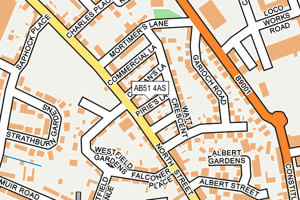 AB51 4AS map - OS OpenMap – Local (Ordnance Survey)