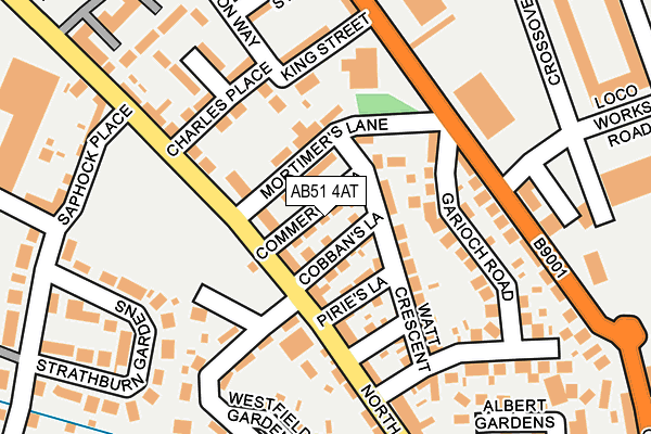 AB51 4AT map - OS OpenMap – Local (Ordnance Survey)