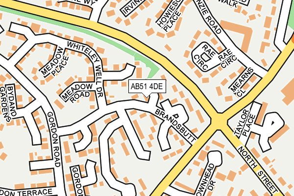 AB51 4DE map - OS OpenMap – Local (Ordnance Survey)