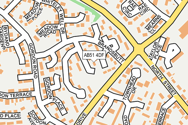 AB51 4DF map - OS OpenMap – Local (Ordnance Survey)