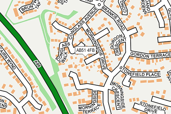 AB51 4FB map - OS OpenMap – Local (Ordnance Survey)