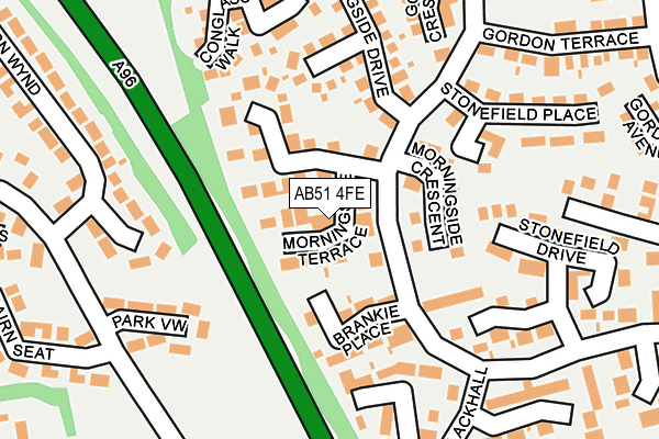 AB51 4FE map - OS OpenMap – Local (Ordnance Survey)