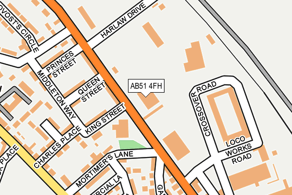 AB51 4FH map - OS OpenMap – Local (Ordnance Survey)