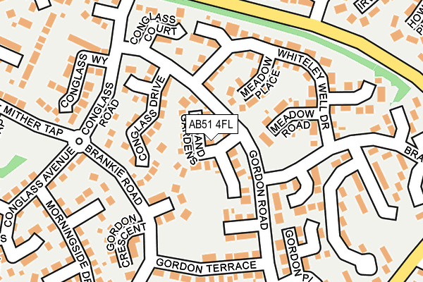 AB51 4FL map - OS OpenMap – Local (Ordnance Survey)
