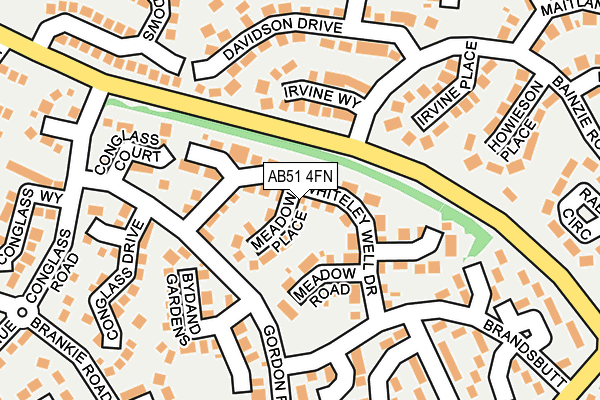 AB51 4FN map - OS OpenMap – Local (Ordnance Survey)