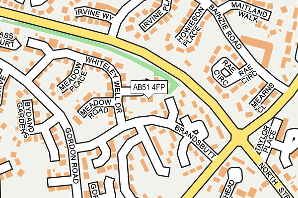 AB51 4FP map - OS OpenMap – Local (Ordnance Survey)