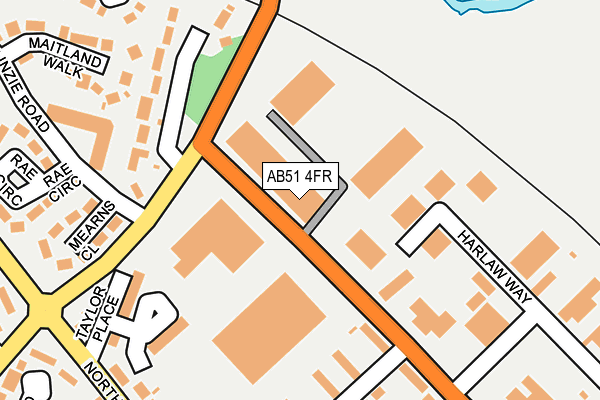 AB51 4FR map - OS OpenMap – Local (Ordnance Survey)