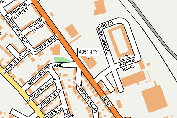 AB51 4FY map - OS OpenMap – Local (Ordnance Survey)