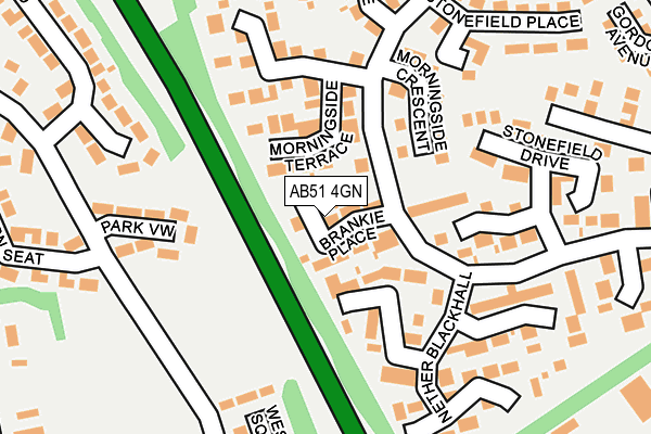 AB51 4GN map - OS OpenMap – Local (Ordnance Survey)