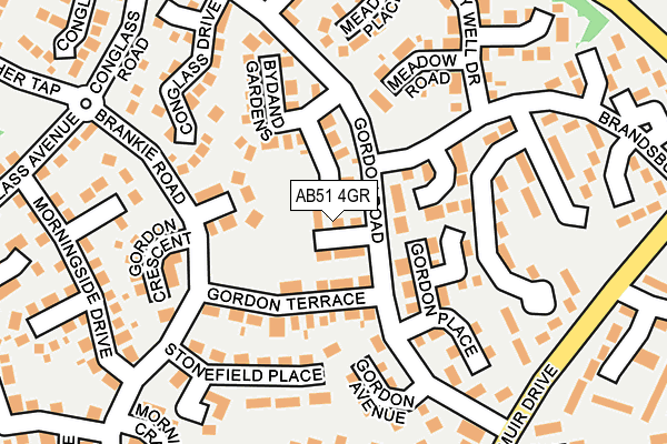 AB51 4GR map - OS OpenMap – Local (Ordnance Survey)