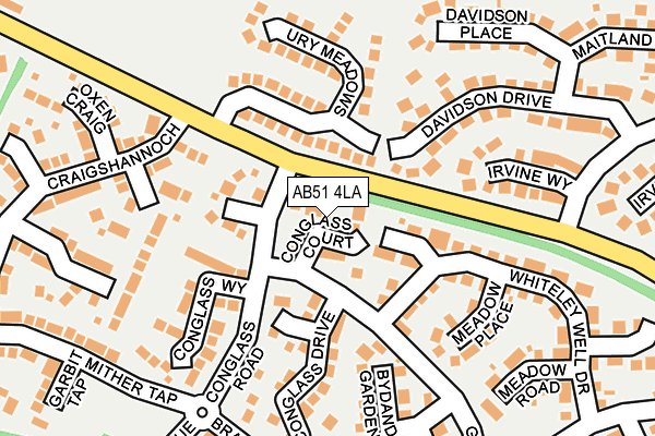 AB51 4LA map - OS OpenMap – Local (Ordnance Survey)