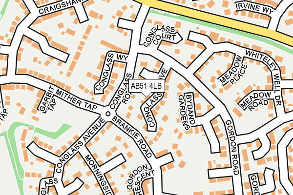 AB51 4LB map - OS OpenMap – Local (Ordnance Survey)